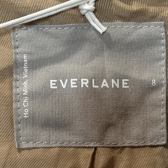 Everlane The Italian ReWool Overcoat Double-Breasted Tan Women 8 NWT - Picture 3 of 13
